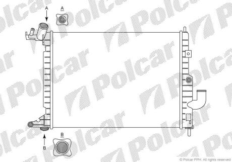 Радіатори охолодження VECTRA B 99- Polcar 551608A8
