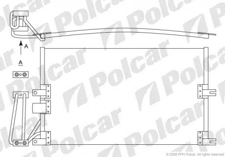 Радиатор кондиционера Opel Vectra B 95-03 Opel Vectra Polcar 5516K8C1