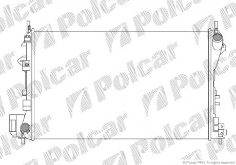 Радіатор охолодження Opel Vectra C 1.6-1.8 16V 02- (Economy Class) SAAB 9-3, Opel Vectra Polcar 551808A4