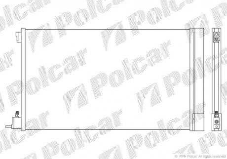 Радиатор кондиционера Opel Insignia 1.6-2.8 07.08- SAAB 9-5, Opel Insignia, Chevrolet Malibu Polcar 5520K8C1