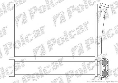 Теплообмінник (опал. салона) Opel Omega B 94-00 Polcar 5527N8-1