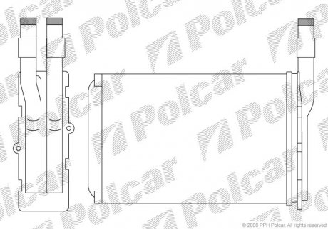 Радиатор печки Renault Espace/5/9/11 84-91 Polcar 6005N8-1