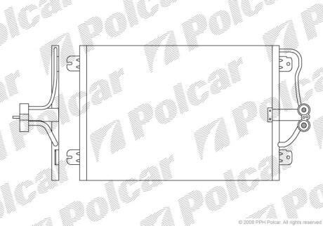 Радіатори кондиціонера RENAULT MEGANE, 98- Polcar 6007K8C2