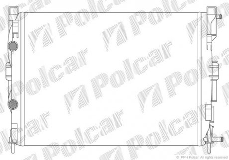 Радиатор Renault Megane II, Scenic/Grand II 1.4-2.0 11.02- Renault Megane, Scenic, Grand Scenic Polcar 601208B2