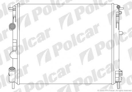 Радиатор охлаждения Renault Kangoo, Clio, Nissan Kubistar Polcar 601508A5