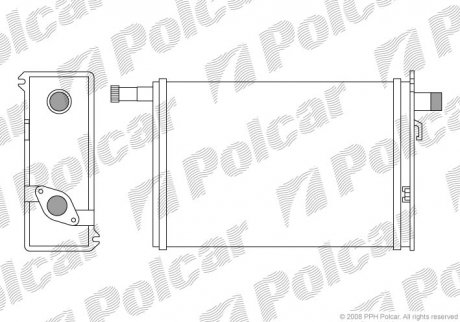 Радіатор обігріву Opel Vivaro/ Renault Trafic I/II Polcar 6022N8-1