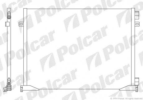 Радиатор кондиционера Renault Trafic/Opel Vivaro 1.9 dCi, 2.0 16V 01- Polcar 6026K8C1S