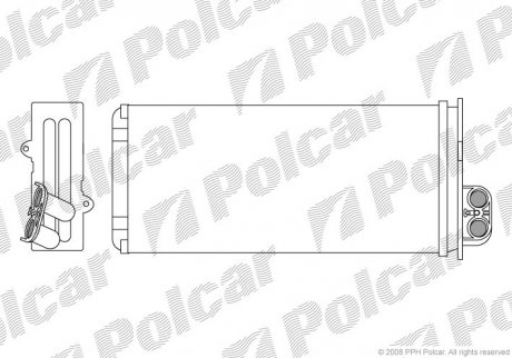 Радиатор печки Renault Master 10/97- Renault Master, Opel Movano Polcar 6041N8-1
