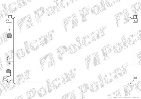 Радиатор Renault Master II 2.5 dCi 03- Opel Movano, Renault Master Polcar 604208A1