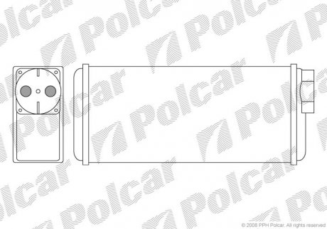 Радіатор пічки Skoda Favorit, Favorit Forman, Felicia I, Felicia Ii Vw Caddy Ii 1.3/1.9D 06.88-04.02 Skoda Felicia, Volkswagen Caddy Polcar 6900N8-1