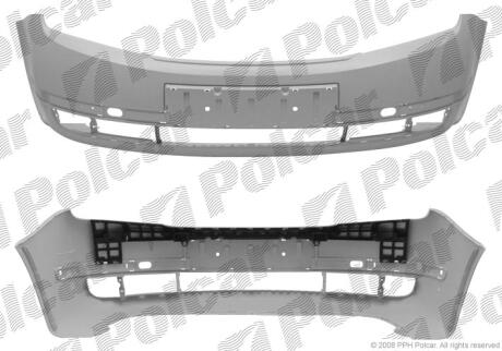 Бампер передній SKODA FABIA, 00-07 Polcar 691307