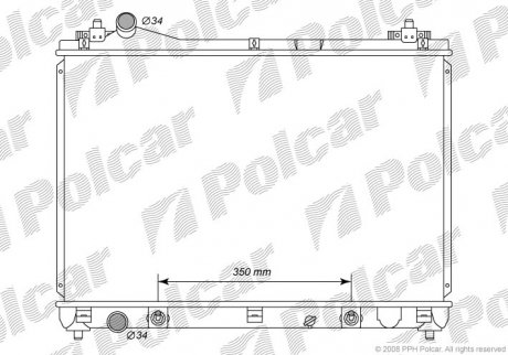 Радіатор охолодження SGV 05-АКПП Suzuki Grand Vitara Polcar 7426082