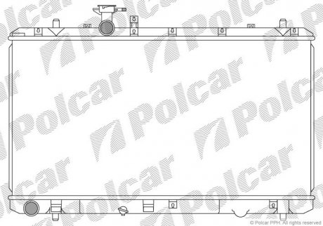 Радиатор двигателя (МКПП) Fiat Sedici Suzuki Sx4 1.5/1.6 06.06- Polcar 743508-1