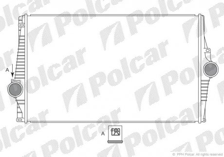 Купить Интеркуллер Volvo XC90 2.4D 10.02-12.14 Volvo XC90 Polcar 9090J8-1 (фото1) подбор по VIN коду, цена 3728 грн.