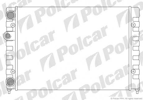 Купити Радіатор охолодження VW Golf 1.4 91-97/Vento 92-98 Volkswagen Golf, Vento Polcar 953808A1 (фото1) підбір по VIN коду, ціна 1316 грн.