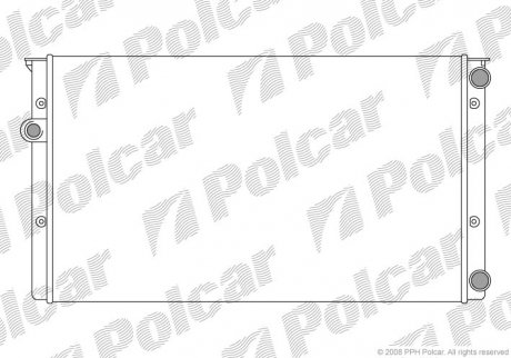 Купити Радіатор основний AC+ VW Golf III 1.8/1.6 Volkswagen Golf, Vento Polcar 953808A8 (фото1) підбір по VIN коду, ціна 1795 грн.