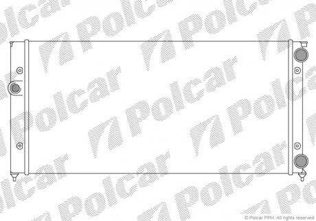 Основной радиатор Vw Golf III, Vento 1.6-2.0 11.91-09.02 Volkswagen Golf, Vento, Seat Cordoba Polcar 953808B4
