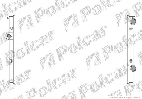 Радиатор основной VW Golf III, Vento 1.9D,TDI 91- Volkswagen Polo, Golf, Vento Polcar 953808B5