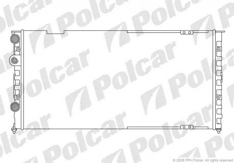 Радиатор охлаждения (+AC) VW Passat 1.6D-2.8 02.88-05.97 Volkswagen Passat Polcar 954608-5