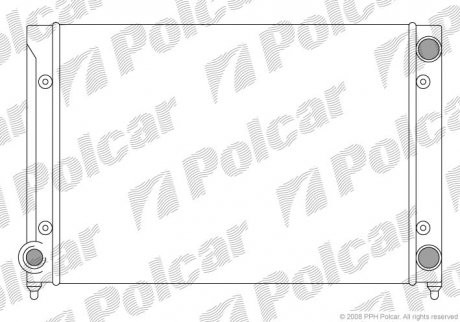 Радиатор охлаждения двигателя VW PASSAT 1.6/1.8 02.88-05.97 Volkswagen Passat Polcar 954608A1