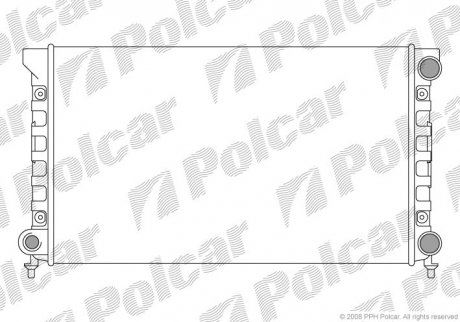 Радіатор охолодження VW Passat 1.6-1.8 88-97 Volkswagen Passat, Seat Toledo Polcar 954608A4