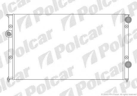 Купити Радіатор охолодження VW Passat 1.9D (B3) 91-93 Volkswagen Passat, Golf, Vento Polcar 954608A7 (фото1) підбір по VIN коду, ціна 1914 грн.