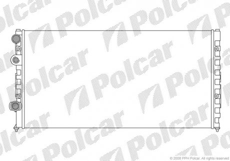 Радіатор охолодження VW Passat 1.6-2.9 02.88-05.97 Volkswagen Passat Polcar 954708A2