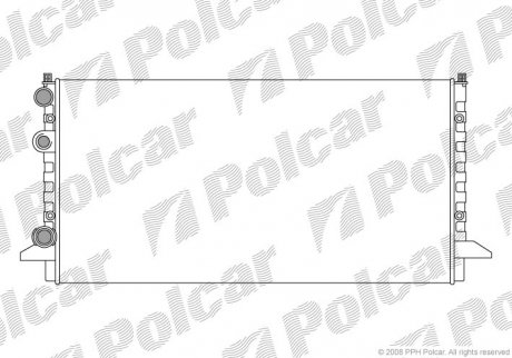Радіатор охолодження VW Passat 1.9D/TD/TDI 10/93-9/96 (AAZ/1Z) Volkswagen Passat Polcar 954708A3
