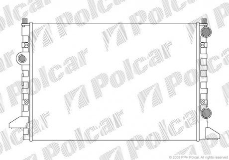 Радіатор двигуна VW Passat, Passat Variant 1,6/1,8/2,0/1,9Tdi 02.88- Volkswagen Passat Polcar 954708A4