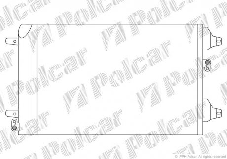 Радіатор кондиіонера Ford Galaxy 1.9 Tdi 00-06/VW Sharan 2.8 V6 00-10 Volkswagen Sharan, Ford Galaxy Polcar 9550K8C1S