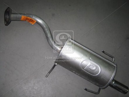 Алюм глушник. сталь, задн. частина Nissan Micra 92-02 1.0i/1.3i/1.4i kat POLMOSTROW 15.69