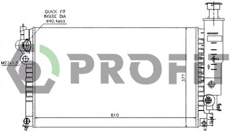 Купить Радиатор охлаждения Peugeot 405 PROFIT 0540A4 (фото1) подбор по VIN коду, цена 2400 грн.