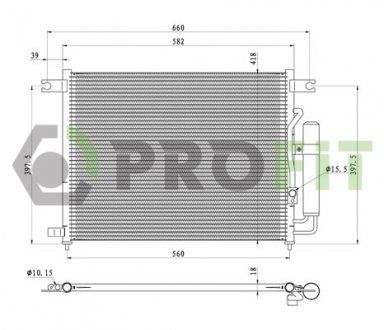 Конденсер кондиционера Chevrolet Aveo PROFIT 1703C1