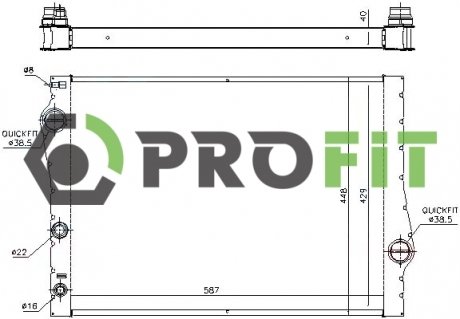 Радиатор охлаждения PROFIT 1740-0068