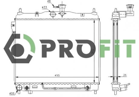 Радіатор охолоджування PROFIT 1740-0141