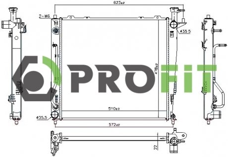 Радиатор охлаждения PROFIT 1740-0153