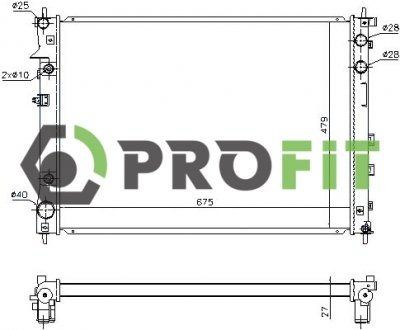 Радиатор охлаждения PROFIT 1740-0353