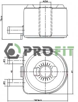 Радіатор масляний Peugeot 406, Citroen Jumpy, Xsara, Peugeot 306, 806, 607, 206, Citroen Berlingo, Peugeot Partner, Expert, 307 PROFIT 1745-0024