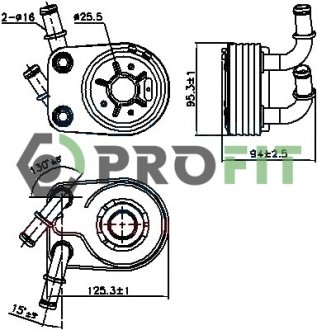 Радиатор масляный Fiat Doblo PROFIT 1745-0029