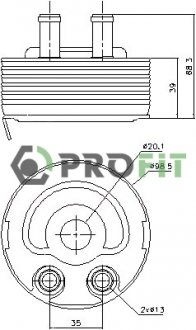 Радиатор масляный Nissan Almera, X-Trail, Navara PROFIT 1745-0053