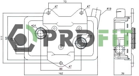 Радиатор масляный Mercedes W901, W902, Vito, V-Class, W903, W904, SsangYong Rexton PROFIT 1745-0059