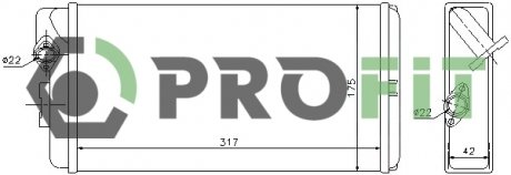 Радіатор пічки PROFIT 1760-0310