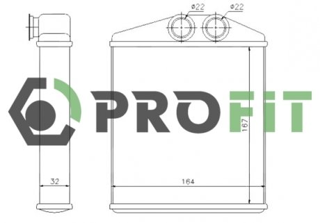 Радиатор печки Opel Corsa, Combo PROFIT 1760-0372