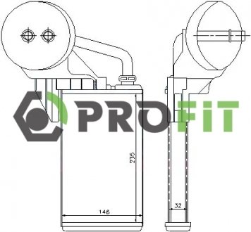 Радіатор пічки Opel Movano, Renault Master PROFIT 1760-0381