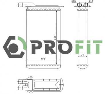 Радіатор пічки Lada 2108 PROFIT 1760-0820