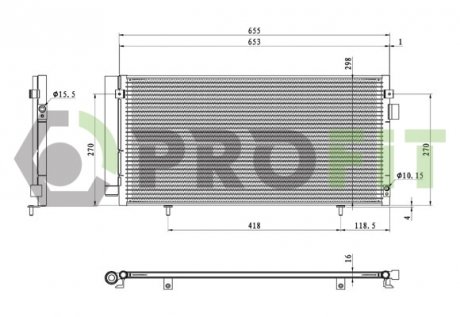 Конденсер кондиционера Subaru XV, Impreza, Forester PROFIT 1770-0260