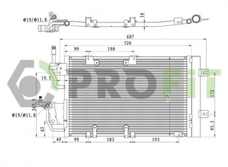 Конденсер кондиционера Opel Astra, Zafira PROFIT 1770-0373