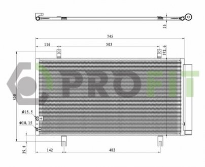 Конденсер кондиціонера Toyota Camry PROFIT 1770-0405