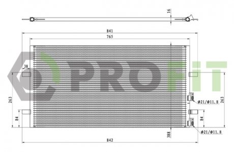 Конденсер кондиционера Ford Transit PROFIT 1770-0436