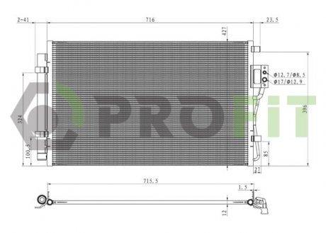 Конденсер кондиционера PROFIT 1770-0528